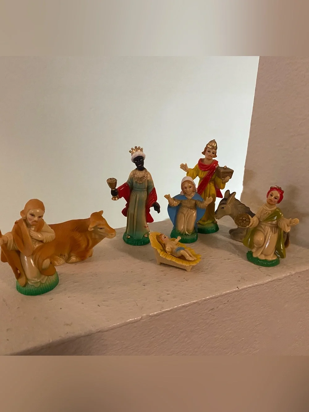 Nativity Figurine Set - set of 9. Vintage. 1950’s?